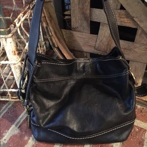 Soft weathered Fossil leather handbag